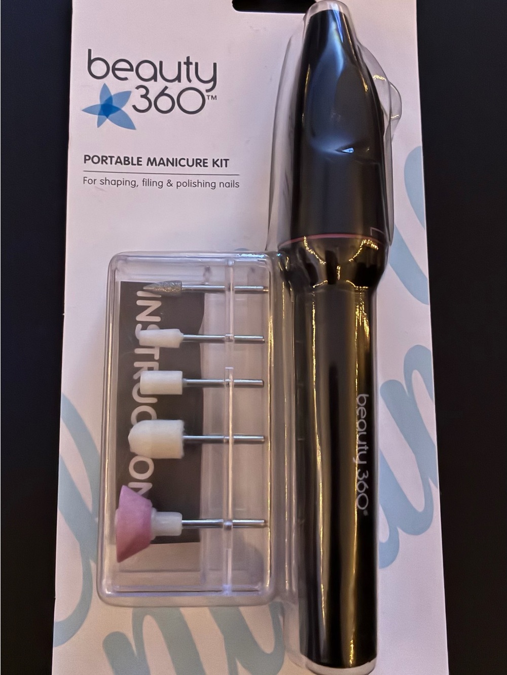 Beauty 360 Portable Manicure Kit in Black